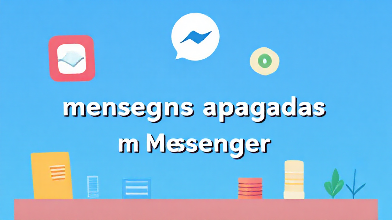 Imagem ilustrando a recuperação de mensagens apagadas no Messenger com ícones de chat e ferramentas de restauração.
