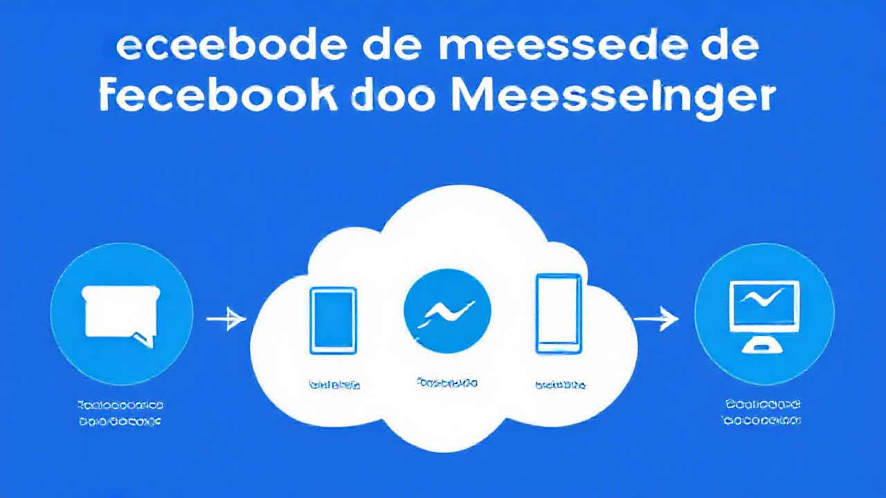 Imagem ilustrativa de recuperação de mensagens no Messenger, mostrando um ícone de conversa e um símbolo de backup.