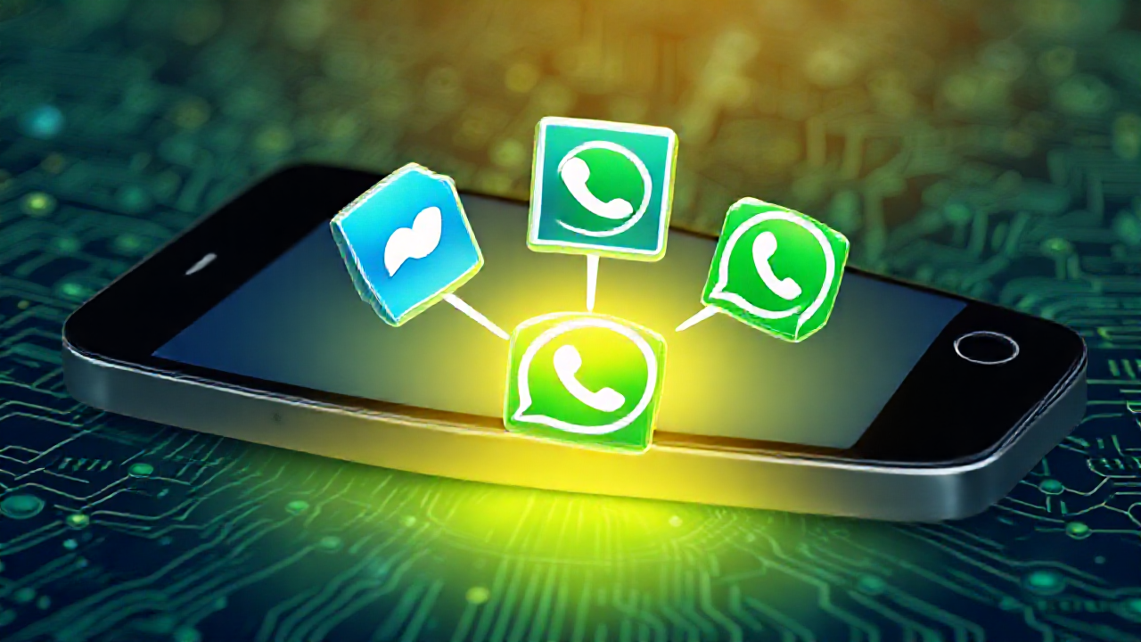 Tela de smartphone exibindo recuperação de mensagens apagadas do Messenger com opções de backup e restauração.