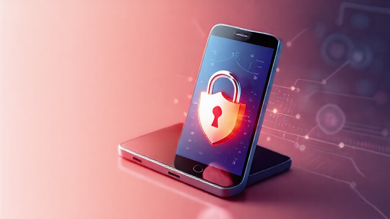 Ilustração de um smartphone protegido contra malware com aplicativos de segurança