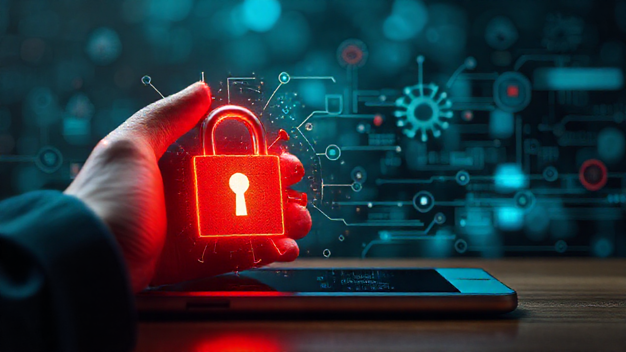 Imagem de smartphone com aplicativos antivírus em ação, removendo ameaças cibernéticas e protegendo dados pessoais.