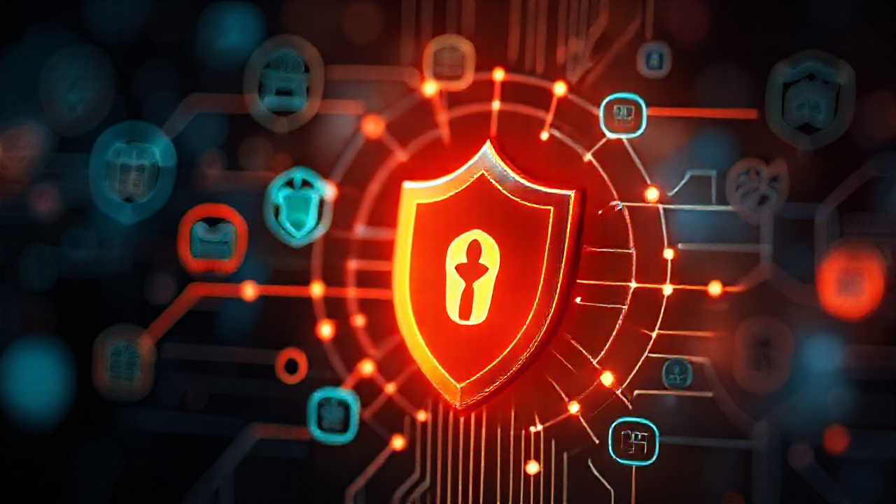 Imagem de um celular sendo protegido por um aplicativo antivírus.