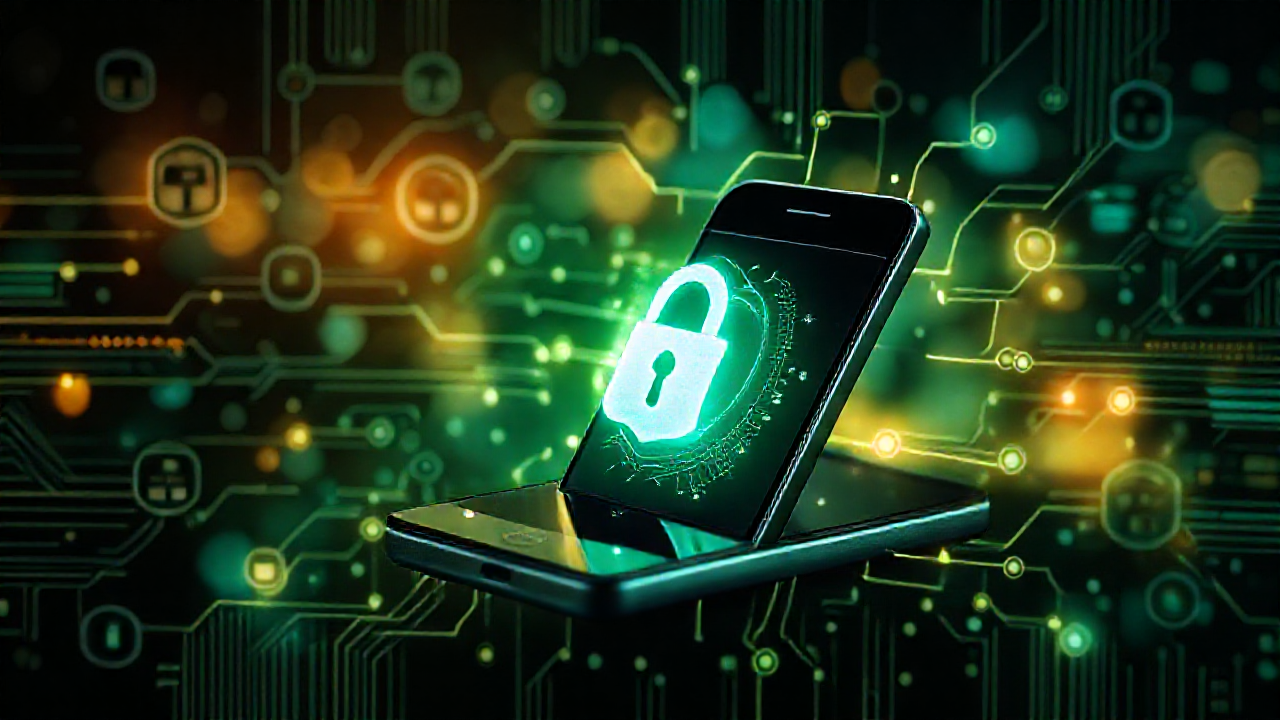 Imagem de um smartphone mostrando um aplicativo antivírus em ação