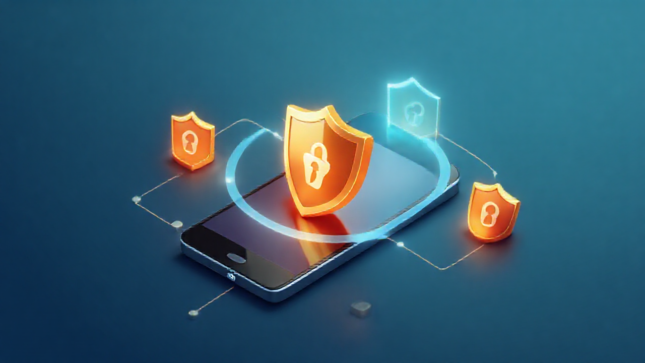 Imagem de um smartphone com aplicativos antivírus para proteção contra vírus