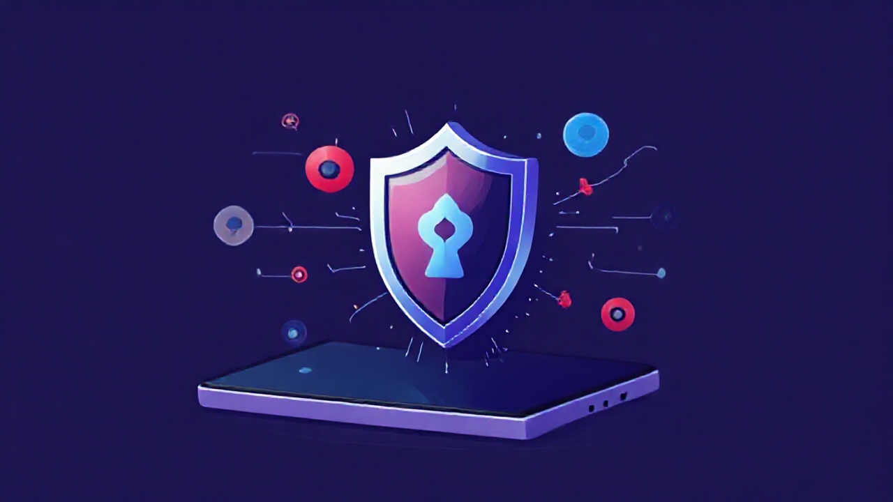 Imagem de um smartphone exibindo aplicativos antivírus para remover vírus e proteger o dispositivo.