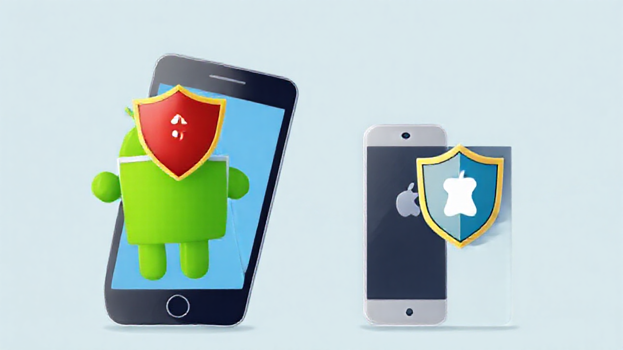 Imagem de um smartphone com aplicativos antivírus, representando segurança e proteção contra vírus.