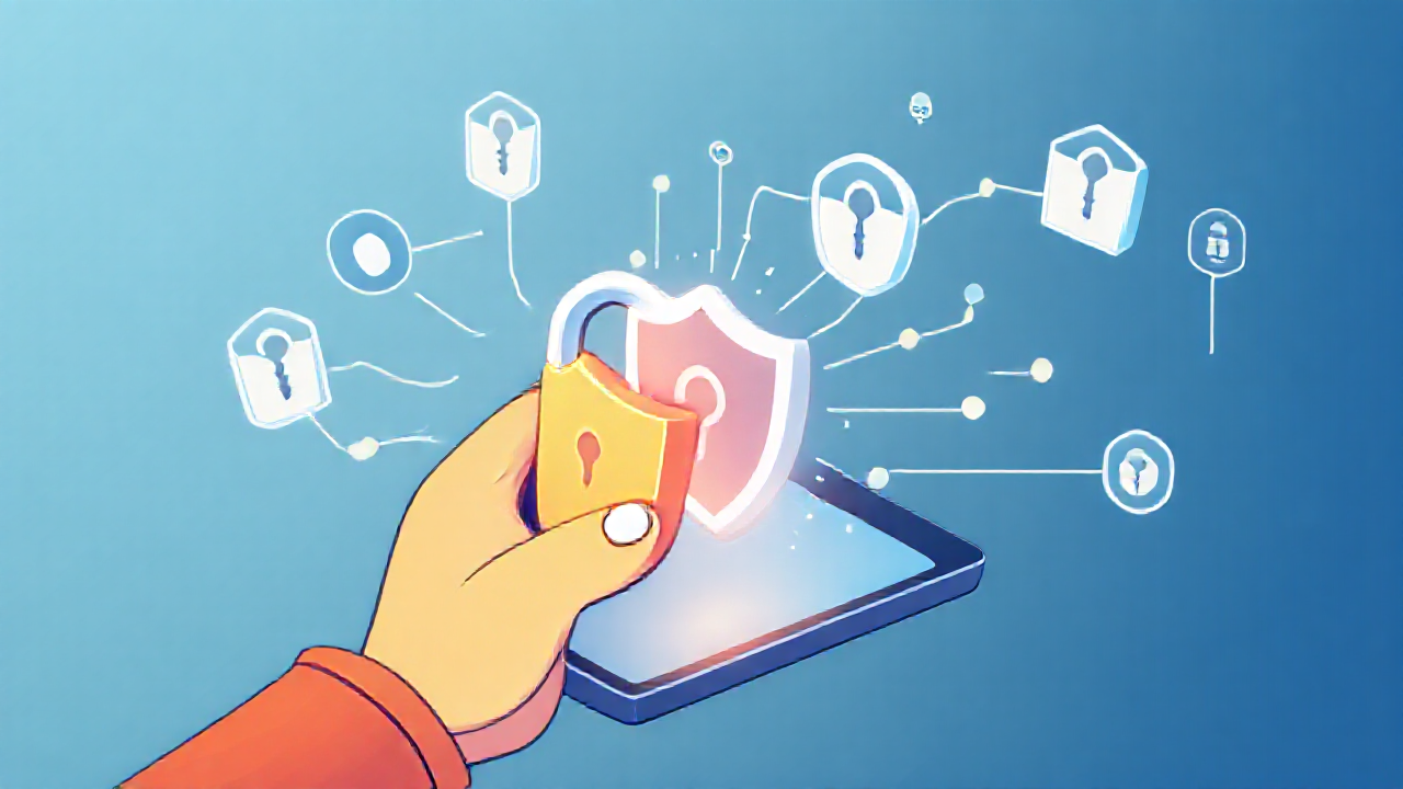 Imagem de um celular exibindo aplicativos antivírus em ação.