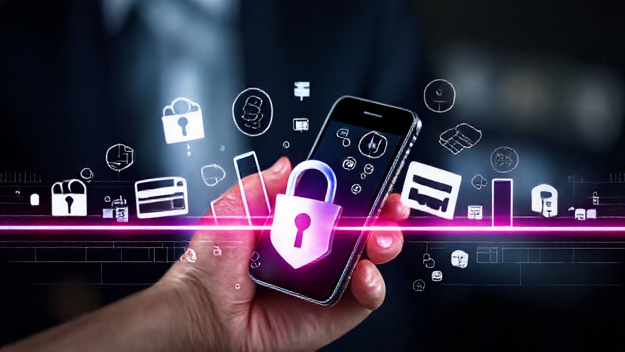 Imagem de um smartphone protegido contra malwares, representando segurança em dispositivos móveis.