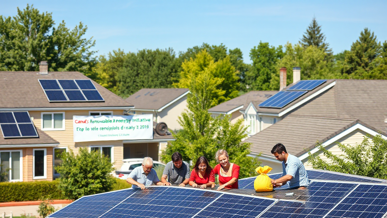 Imagem representativa do auxílio do Canadá para a instalação de placas de energia solar, destacando os benefícios dos subsídios e incentivos.