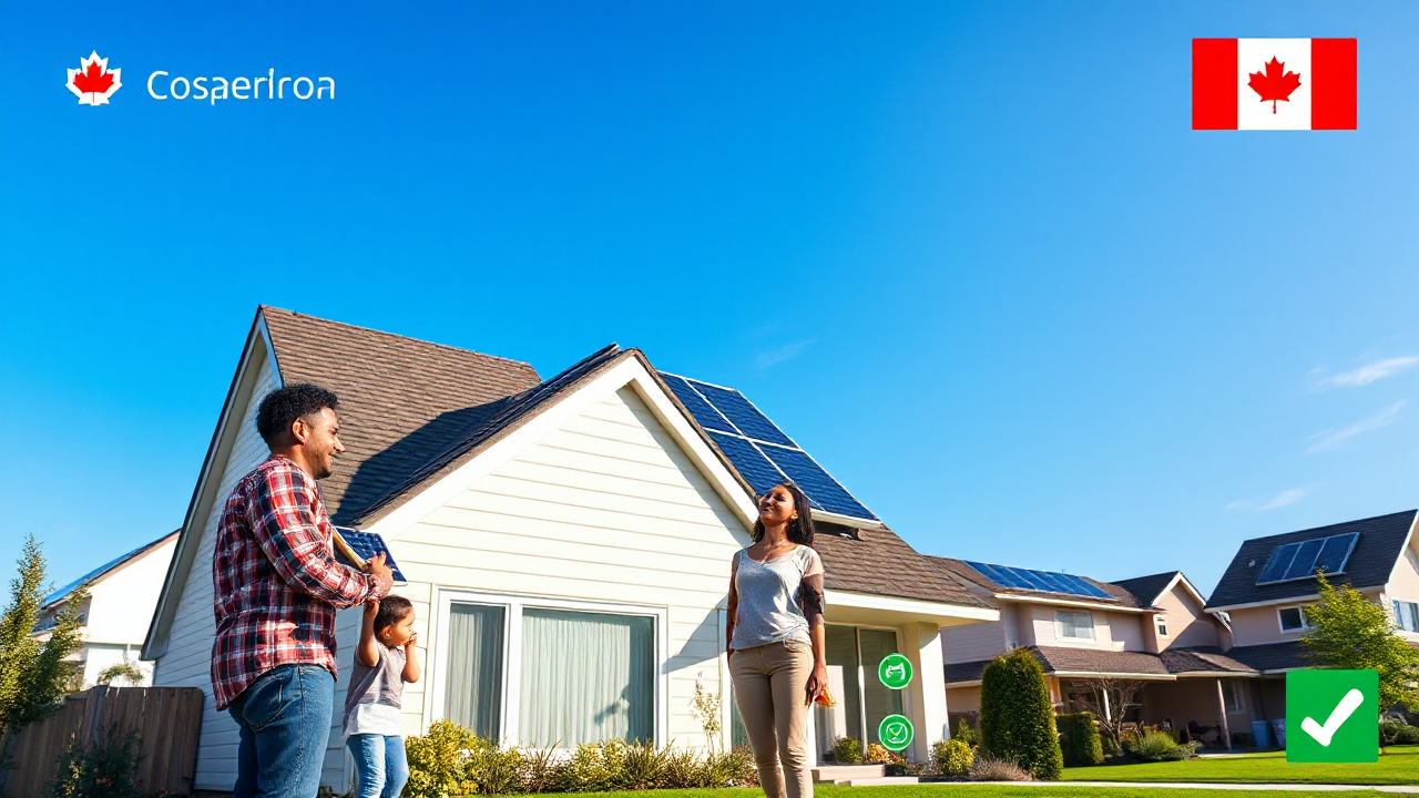 Imagem de instalação de painéis solares com foco em incentivos do governo para aquisição.