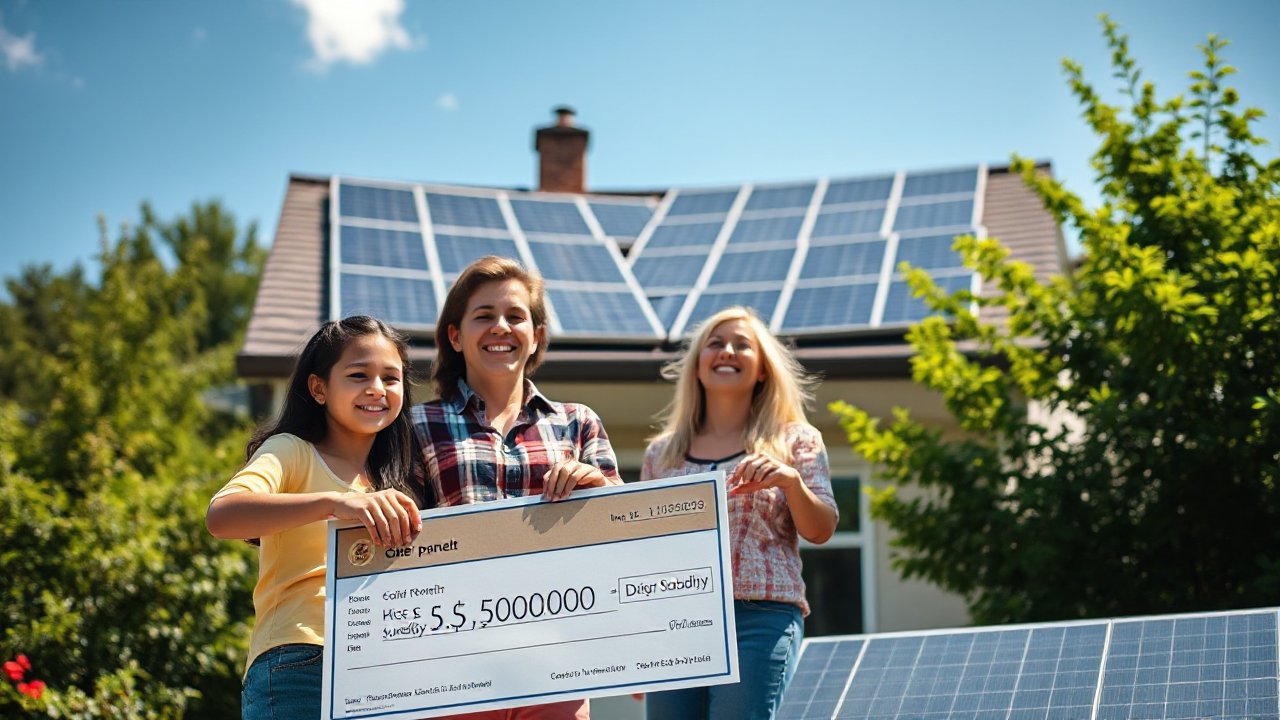 Imagem de painéis solares com destaque para os benefícios oferecidos pelo governo para sua aquisição.