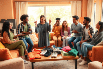 Imagem ilustrativa do sistema de itens grátis da SHEIN com roupas e acessórios.