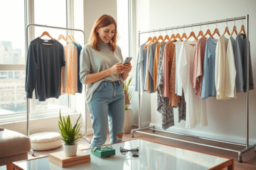 Imagem mostrando opções de roupa da SHEIN disponíveis no programa de roupas grátis.